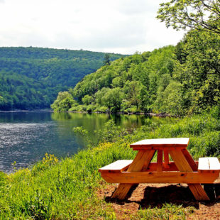 Camp site at Knights Eddy on the Delaware River
