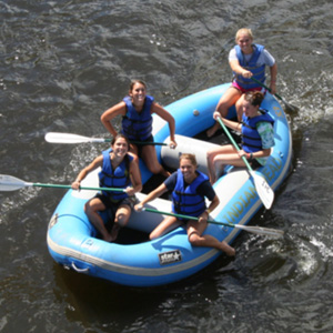 group of 5 rafting to Barryville Indian Head Canoeing Rafting Kayaking Tubing Delaware River