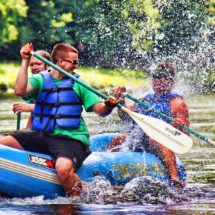 a little splash fun rafting to Barryville Indian Head Canoeing Rafting Kayaking Tubing Delaware River