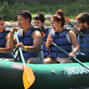 group of rafters having fun on the water Indian Head Canoeing Rafting Kayaking Tubing Delaware River